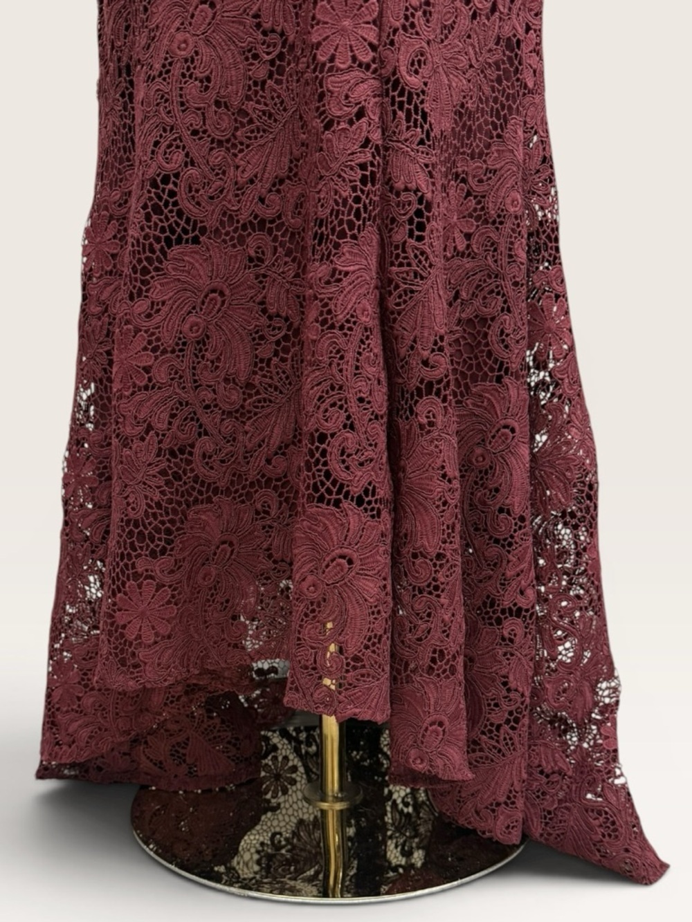 Muse by Marchesa Cypress Corded Lace Floral Applique Sweetheart Dress NWT Garnet - Picture 10 of 15